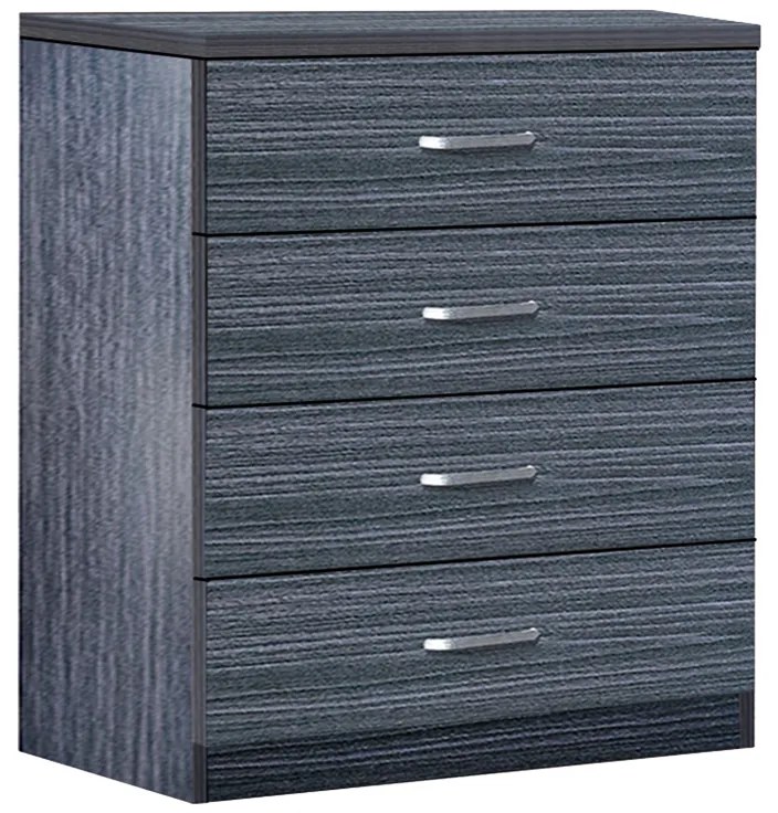 Συρταριέρα Killian pakoworld με 4 συρτάρια zebrano 80x40x80εκ