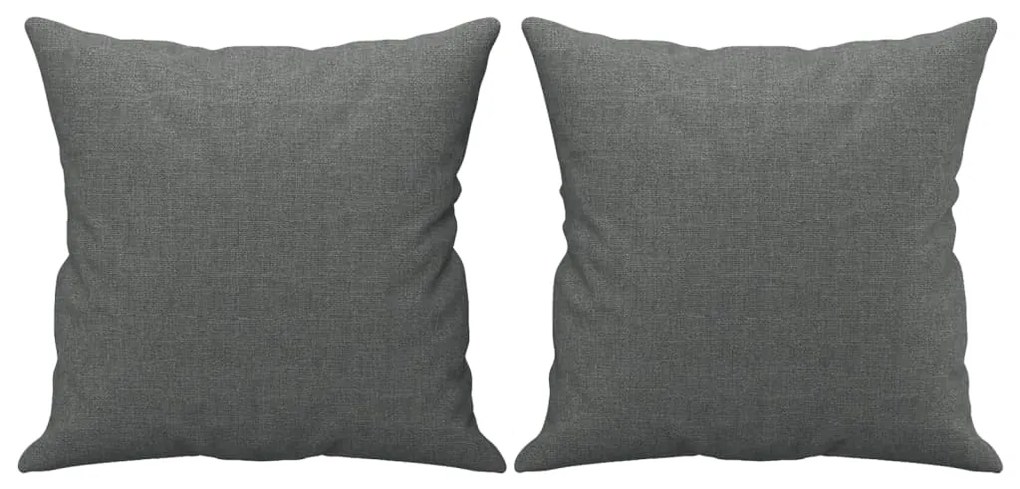 vidaXL Σετ Σαλονιού 3 Τεμαχίων Σκ. Γκρι Υφασμάτινο με Μαξιλάρια