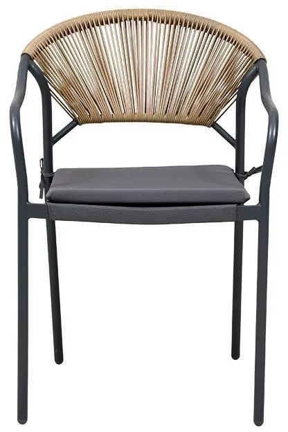 Καρέκλα FL2100 Fylliana Μεταλλική Γκρί 55x61x85 εκ. 55x61x85 εκ.