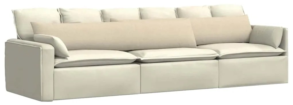 vidaXL Μαξιλάρι Καναπέ 2 pcs Κρεμ 200 x 40 εκ. ύφασμα