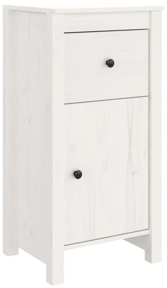 vidaXL Ντουλάπι Λευκό 40x35x80 εκ. από Μασίφ Ξύλο Πεύκου