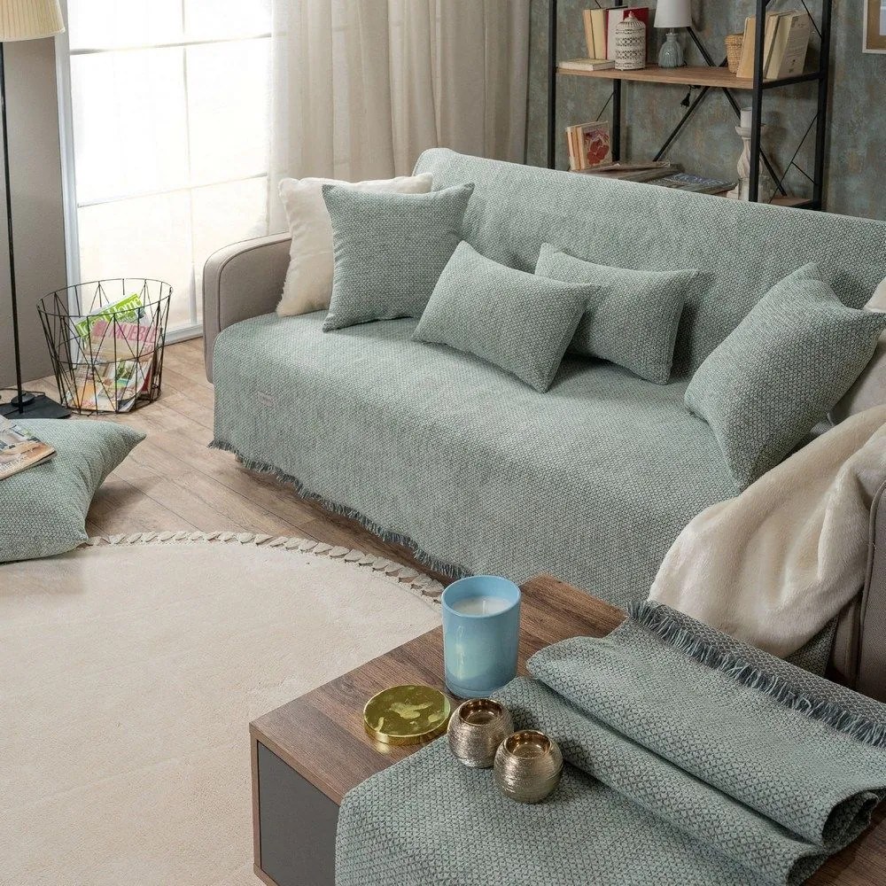 Ριχτάρι Utah 13 Mint Teoran Three-Seater 180x300cm Ακρυλικό,Βαμβάκι, Polyester