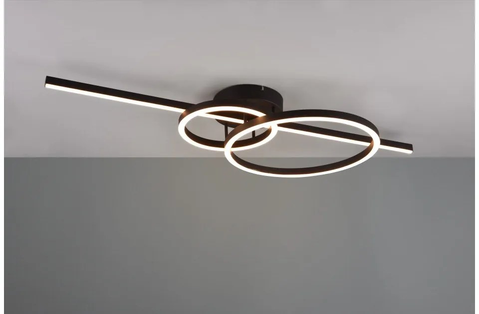 Πλαφονιέρα Φωτιστικό Οροφής LED 54W Μαύρο Dimmer 2700-6000Κ Montilla 643010332 Trio Lighting-643010332-Μαύρο 643010332