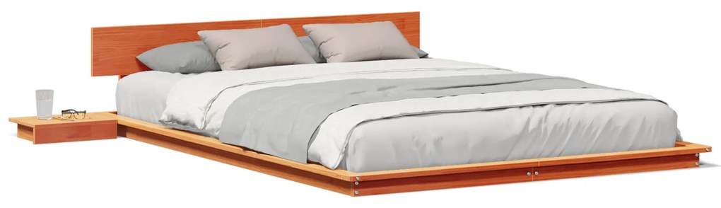vidaXL Σκελετός Κρεβατιού Καφέ 150 x 200 cm ξύλο