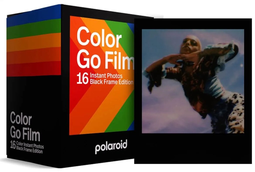 Φωτογραφικό Χαρτί Polaroid Color Go Film για Polaroid Go, με μέγεθος 6.66x5.39cm - Black Frame - 16 Φύλλα