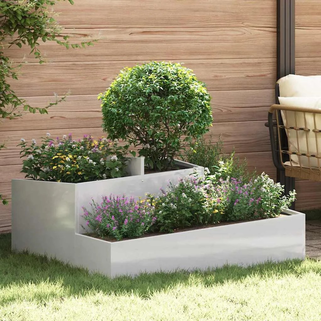 vidaXL Γλάστρα Κήπου 100x100x50 εκ - Από Ανοξείδωτο Χάλυβα