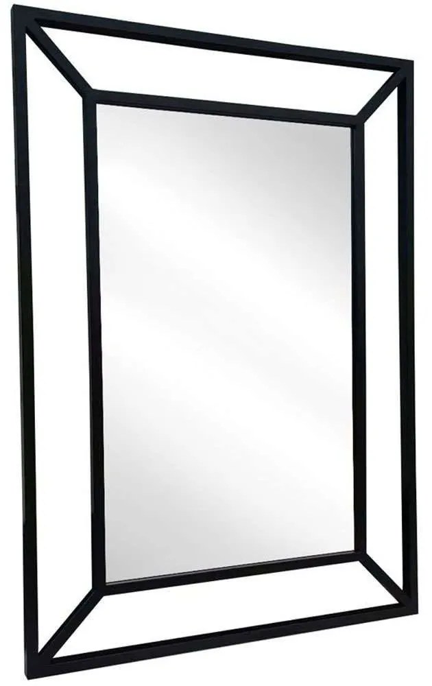 Καθρέπτης Τοίχου Pendant 11-0593 80x110cm Black Metal
