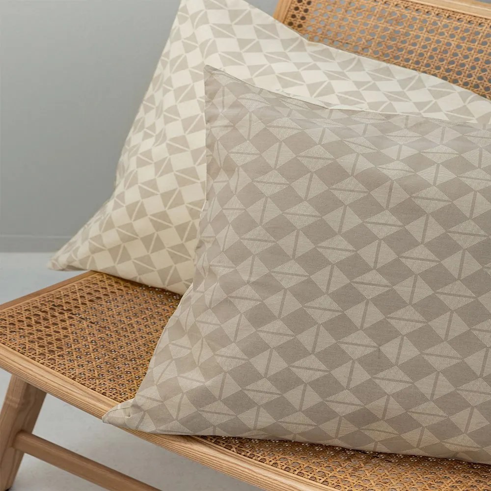 Μαξιλαροθήκες FL6266 (Σετ 2τμχ) Beige Palamaiki 52X72 100% Βαμβάκι