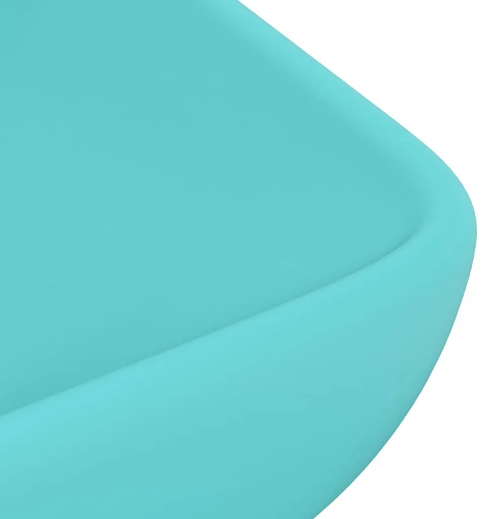 vidaXL Νιπτήρας Πολυτελής Ορθογώνιος Αν. Πράσινο Ματ 71x38εκ Κεραμικός