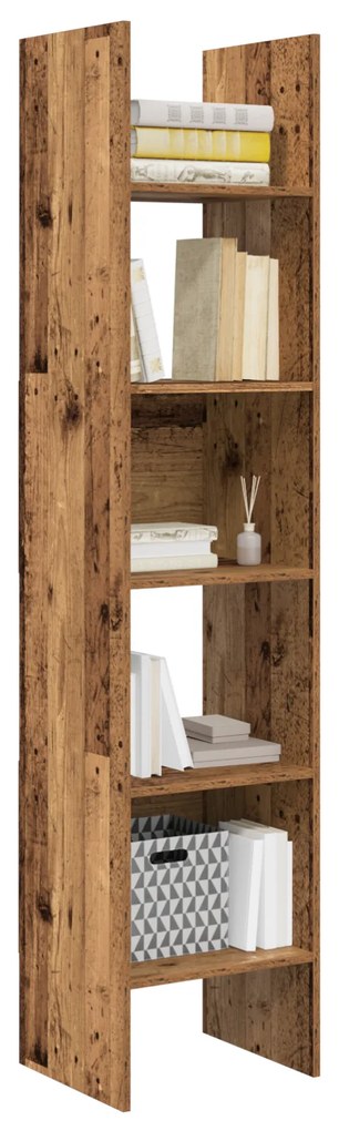 vidaXL Βιβλιοθήκη Παλαιό ξύλο 40 x 35 x 180 εκ. Επεξεργασμένο ξύλο
