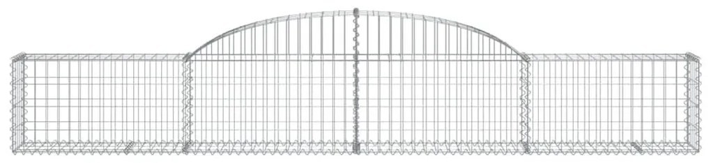 Συρματοκιβώτιο Τοξωτό 300 x 30 x 40/60 εκ. Γαλβανισμένο Ατσάλι - Ασήμι