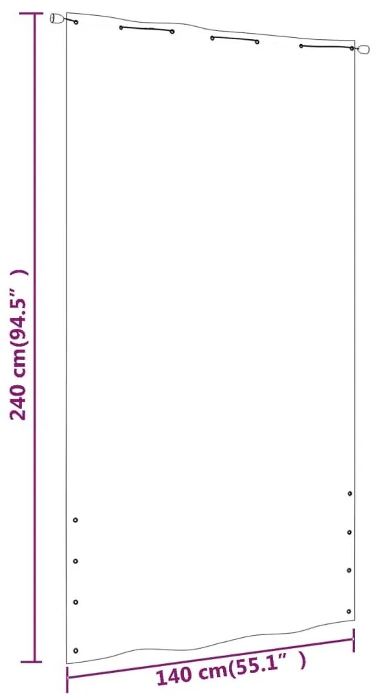 Διαχωριστικό Βεράντας Τερακότα 140 x 240 εκ. Ύφασμα Oxford - Καφέ