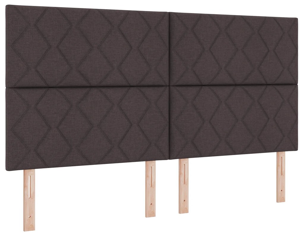 vidaXL Κρεβάτι Box Spring με Ματράκι Καφέ 180x200 εκ. Υφάσμα