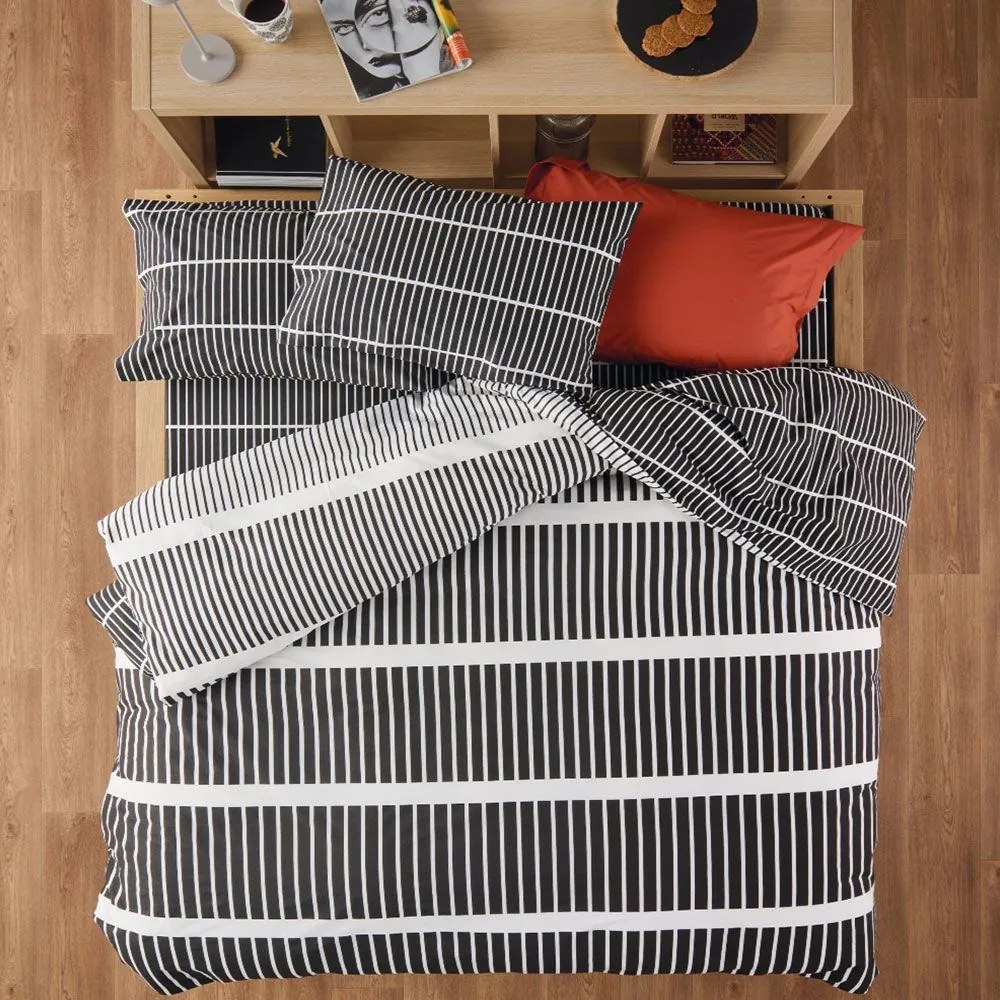 Σεντόνια Lark 30 (Σετ 3τμχ) Black Kentia Μονό 160x270cm 100% Cotton