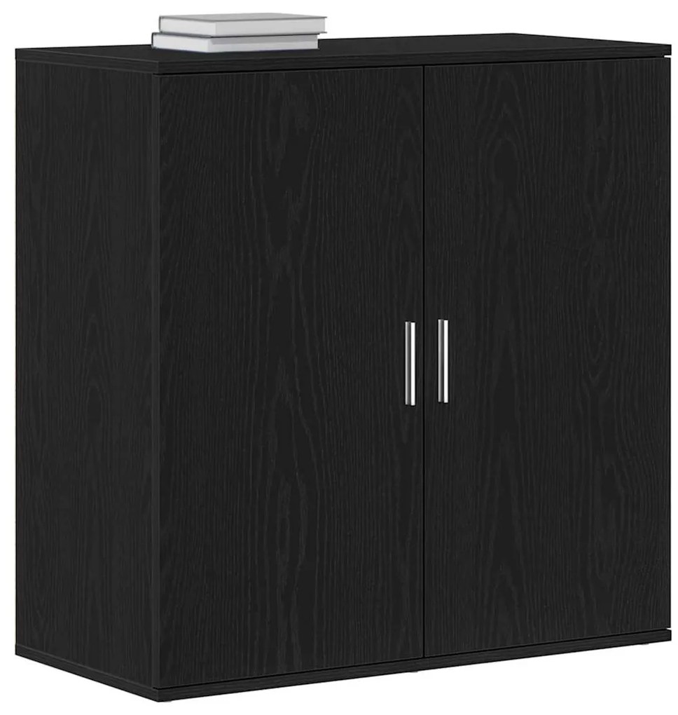 vidaXL Πλαϊνό γραφείο Μαύρη δρυς 79 x 38 x 80 εκ. Επεξεργασμένο ξύλο
