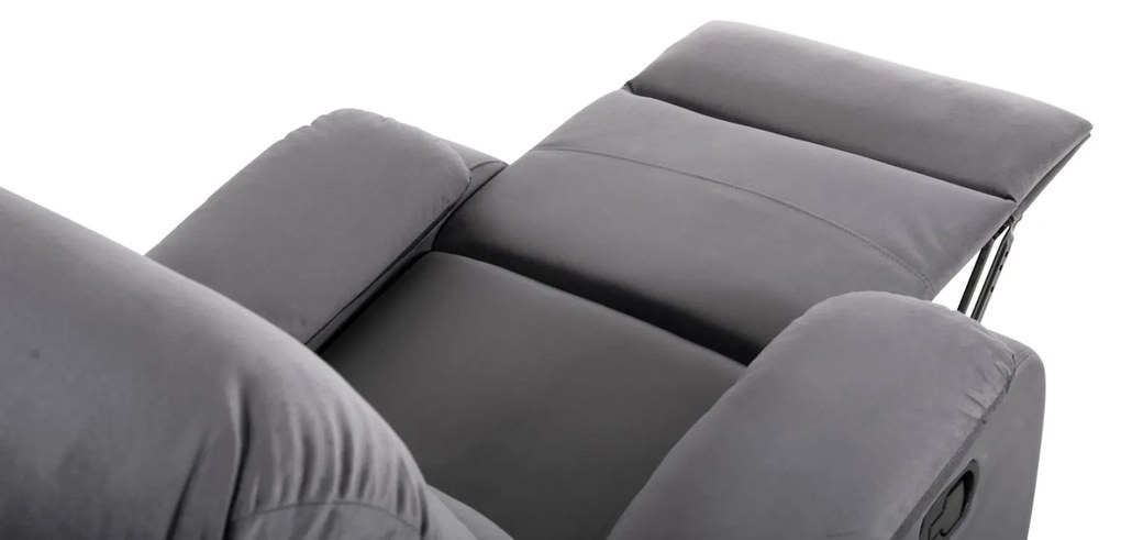 Πολυθρόνα YASUMU RELAX C9783.01 Γκρί Βελούδο 80x93x100Υεκ. 80x93x100 εκ.
