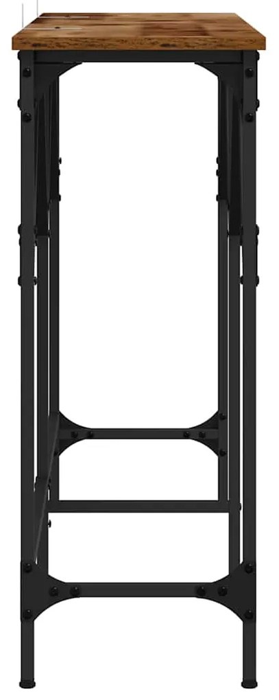 vidaXL Τραπέζι κονσόλας Παλαιό ξύλο 140 x 29 x 75 εκ