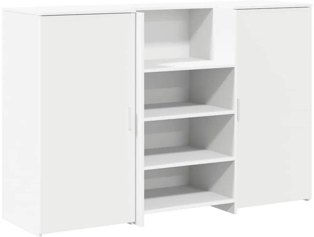 vidaXL Γραφείο υποδοχής Λευκό 155x50x103,5 εκ. Επεξεργασμένο Ξύλο