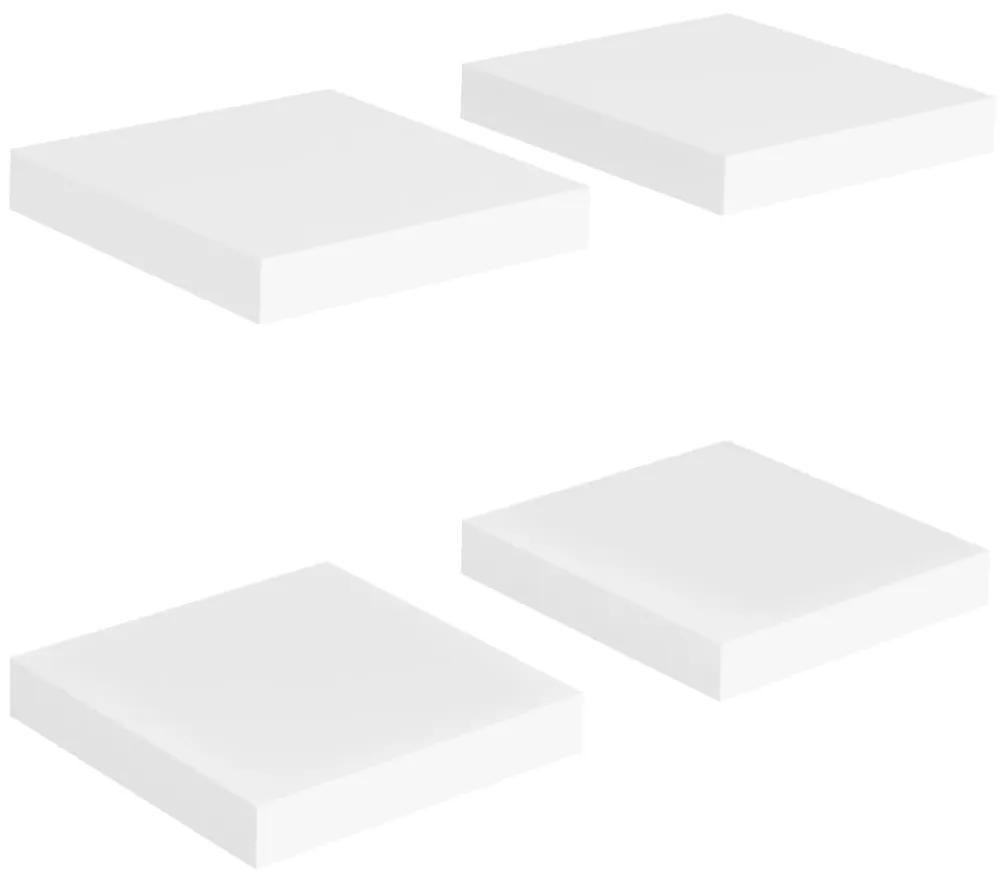 vidaXL Ράφια Τοίχου 4 τεμ. Άσπρα 23x23,5x3,8 εκ. MDF