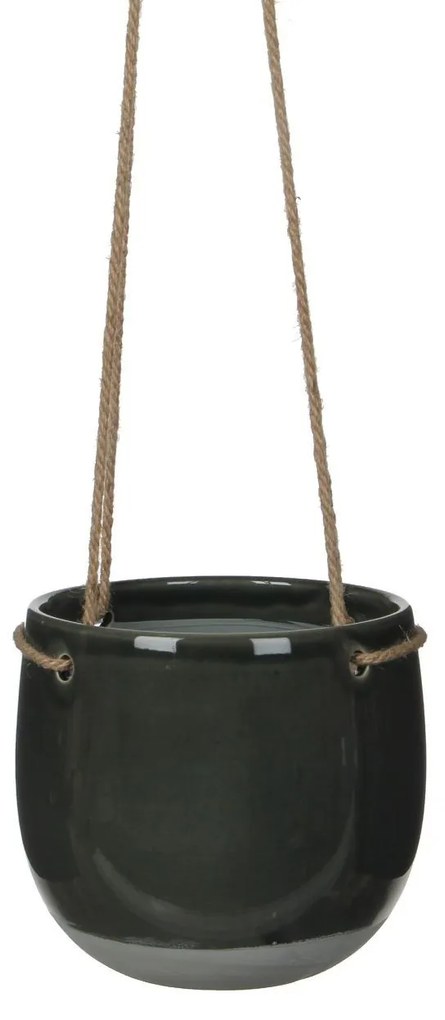 Supergreens Κρεμαστό Κασπώ Κεραμικό Γκρι 18,5x18,5x17 εκ.