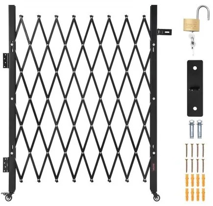 VEVOR Single Folding Security Gate Lockable Scissor Gate 66.93 x 51.57 in (WxH)