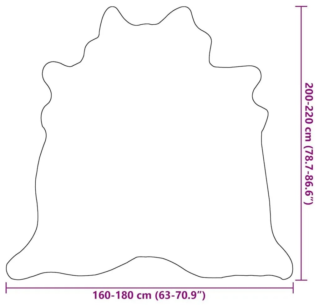 Χαλί Μπεζ 180 x 220 εκ. από Γνήσιο Δέρμα Αγελάδας - Μπεζ