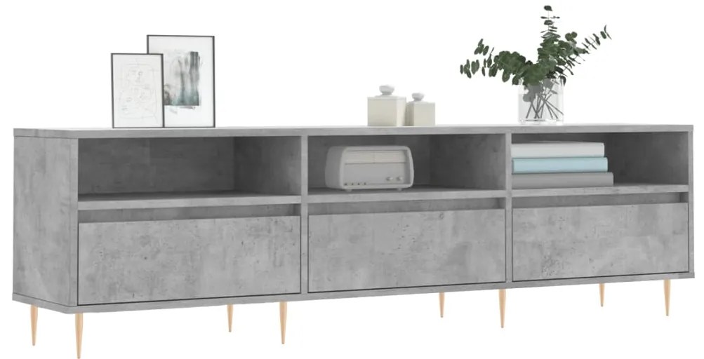 vidaXL Έπιπλο Τηλεόρασης Γκρι Σκυρ. 150x30x44,5 εκ. Επεξ. Ξύλο