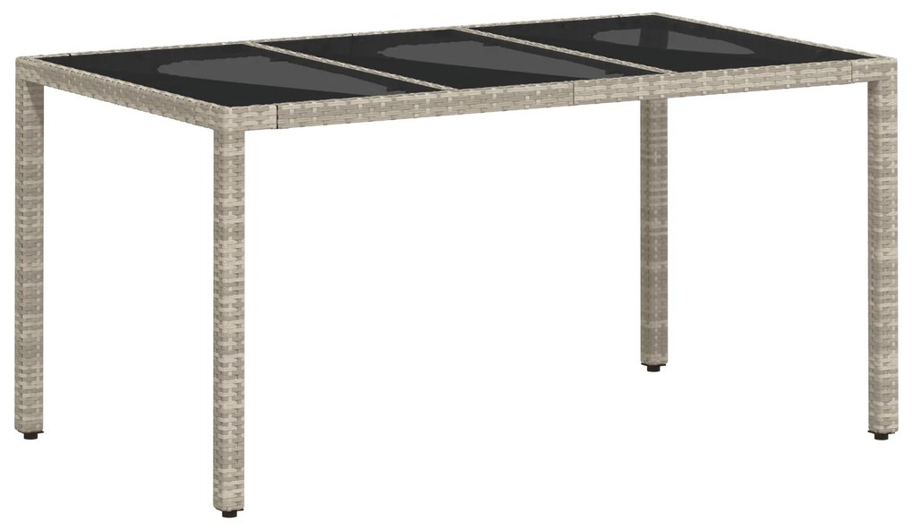 vidaXL Σέτ φαγητού για κήπο 7 pcs Ανοιχτό γκρι 150 x 90 x 75 cm