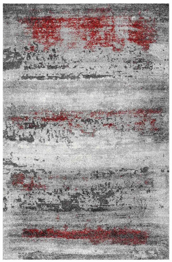 Χαλί Sky 22142-951 Grey-Red Merinos 160X230cm