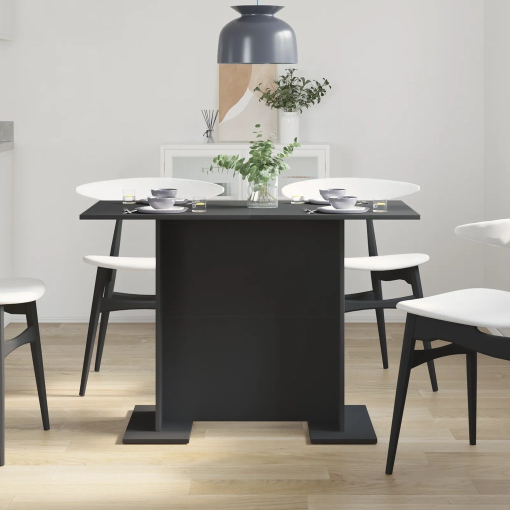 vidaXL Τραπέζι Φαγητού Μαύρο 100x60x75 εκ. Κατασκευασμένο από Ξύλο