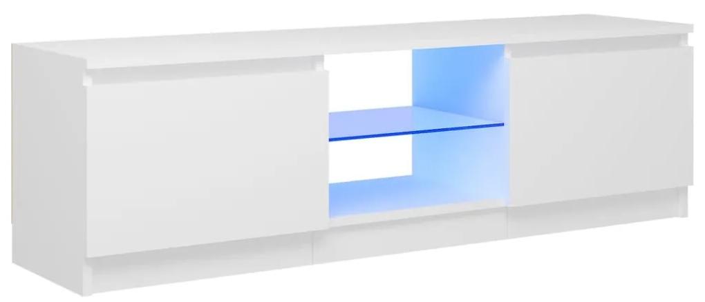 Έπιπλο Τηλεόρασης με LED Λευκό 120 x 30 x 35,5 εκ. - Λευκό