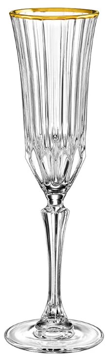 Ποτήρι Σαμπάνιας 180ml Χρυσή Ρίγα Adagio - RCR - 6 ΤΜΧ