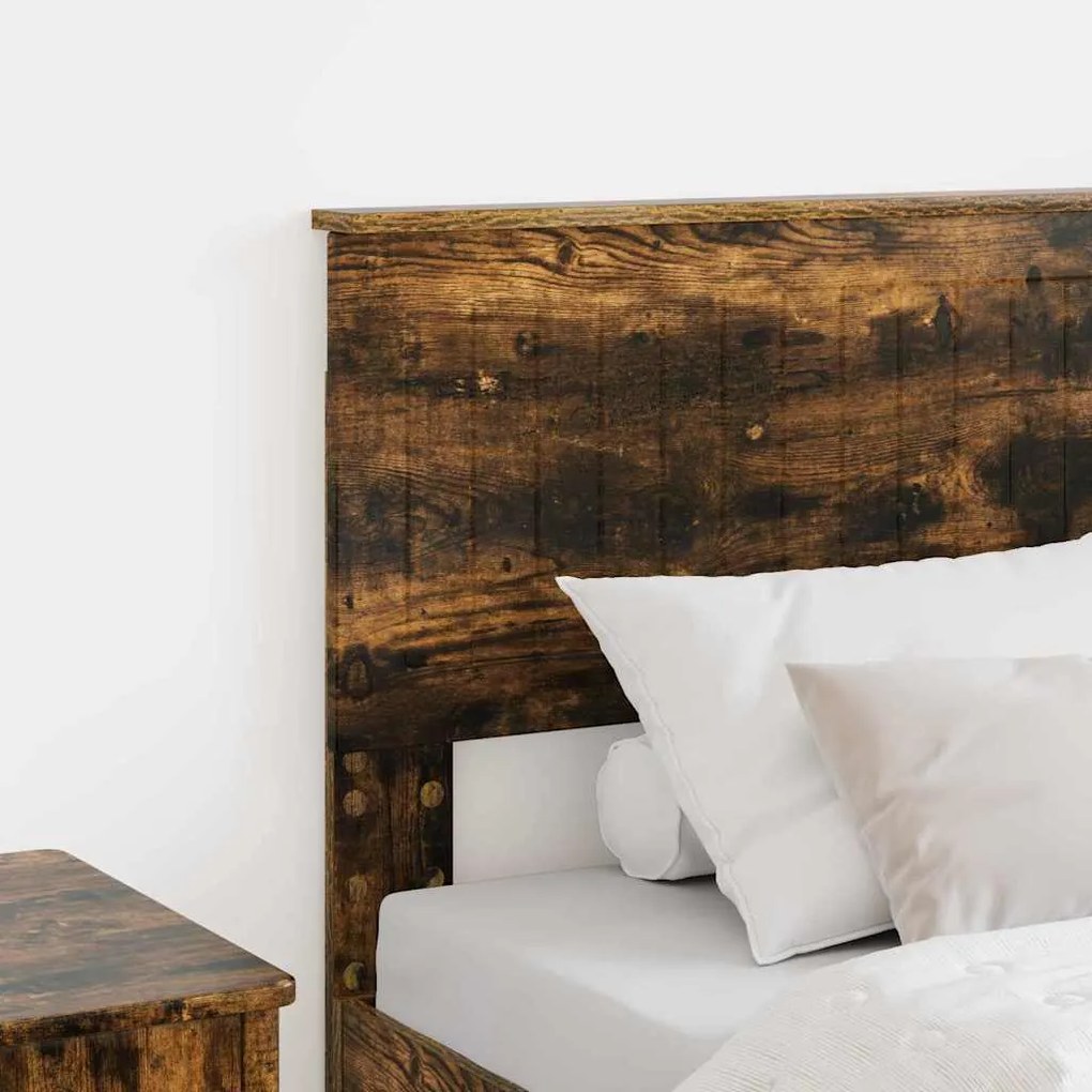 vidaXL Κεφαλάρι με κεφαλάρι Καπνιστό Δρύς 80 cm Επεξεργασμένο ξύλο