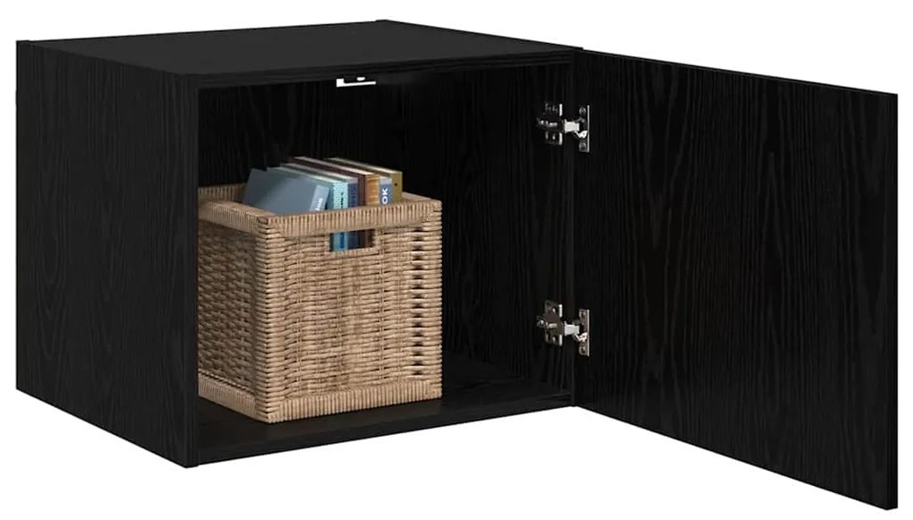 vidaXL Ντουλάπα Τοίχου Επιτοίχιο Μαύρη δρυς 50 x 42.5 x 40 εκ.
