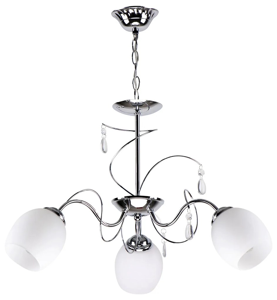 Φωτιστικό Οροφής KQ 2221/3 FERROW PENDANT CHROME-OPAL GLASS Ζ3 - 51W - 100W - 77-8083