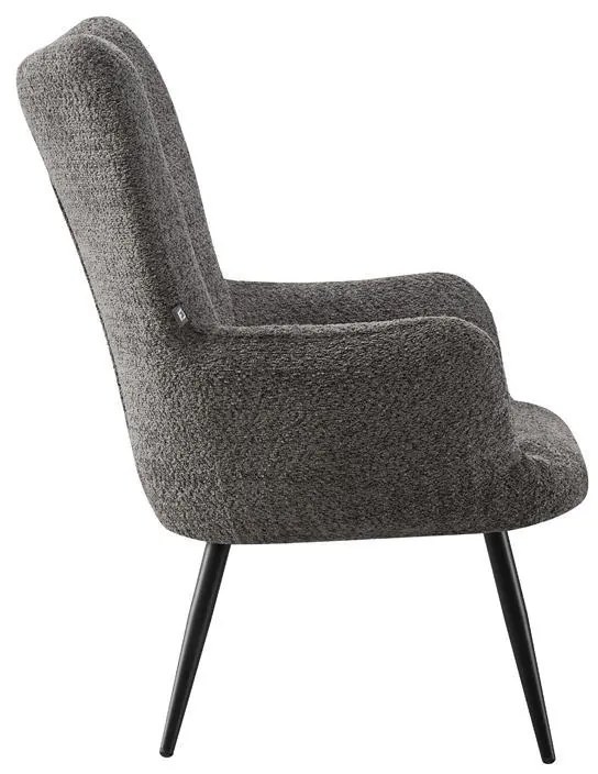 Πολυθρόνα C-06 Fylliana με Μεταλλικά Πόδια και Γκρί Ύφασμα 80x75x97 εκ. 80x75x97 εκ.