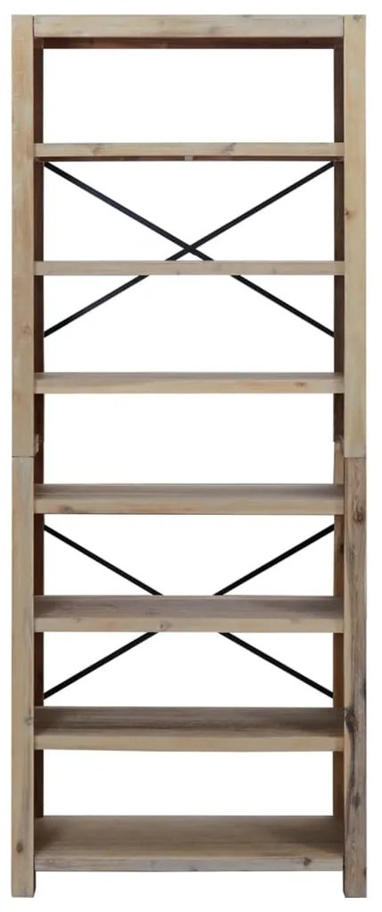 vidaXL Βιβλιοθήκη με 7 Επίπεδα 80 x 30 x 200 εκ. Μασίφ Ξύλο Ακακίας
