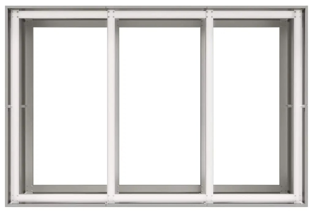 vidaXL Ζαρντινιέρα 120x80x80 εκ. από Ανοξείδωτο Ατσάλι