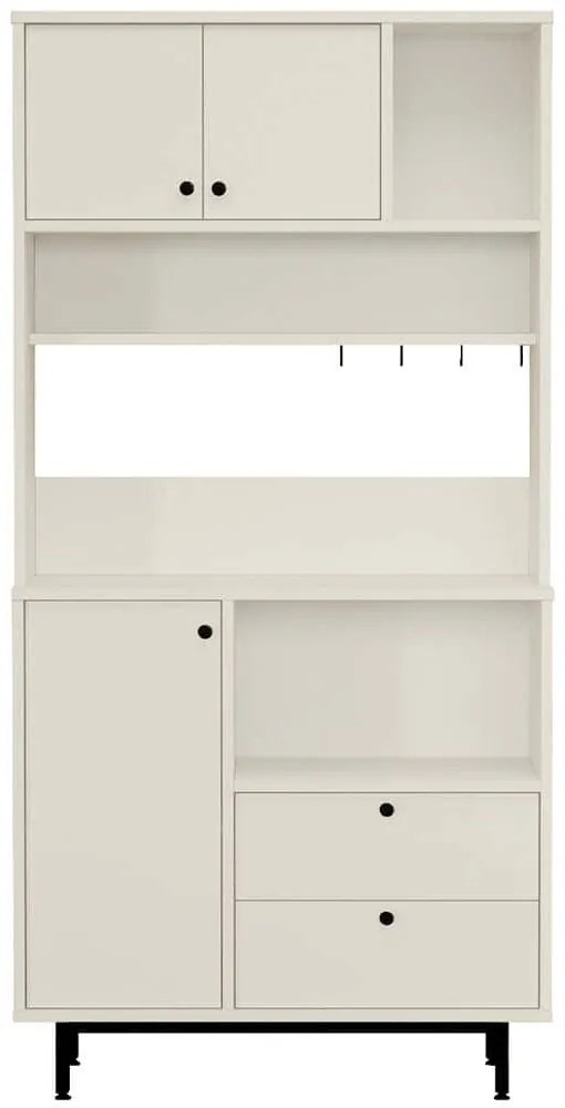 Ντουλάπι Κουζίνας 956LCS3554 88x35,5x180cm White Μοριοσανίδα, Μέταλλο