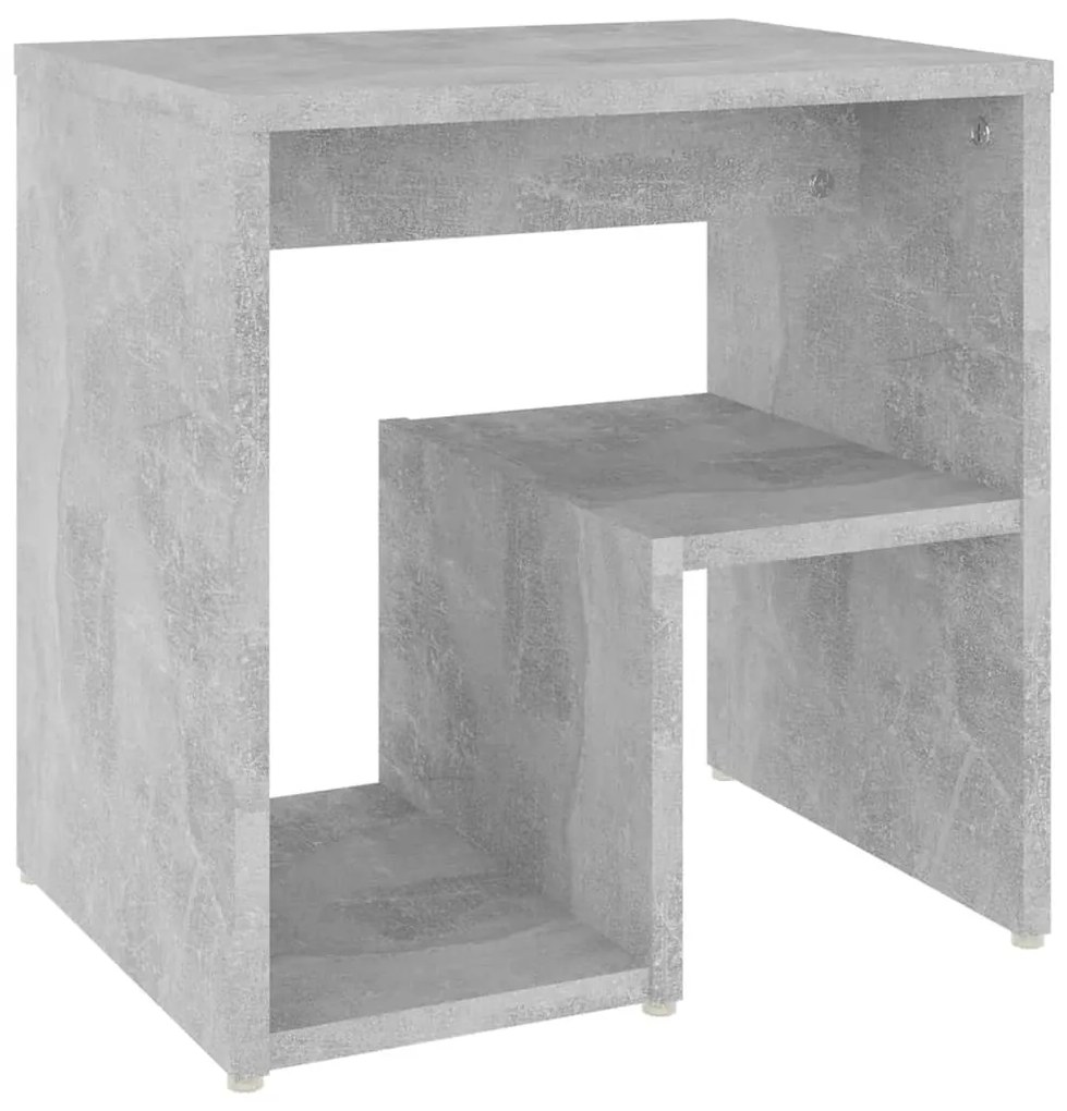 vidaXL Κομοδίνα 2 τεμ. Γκρι Σκυροδέμ. 40 x 30 x 40 εκ. από Επεξ. Ξύλο