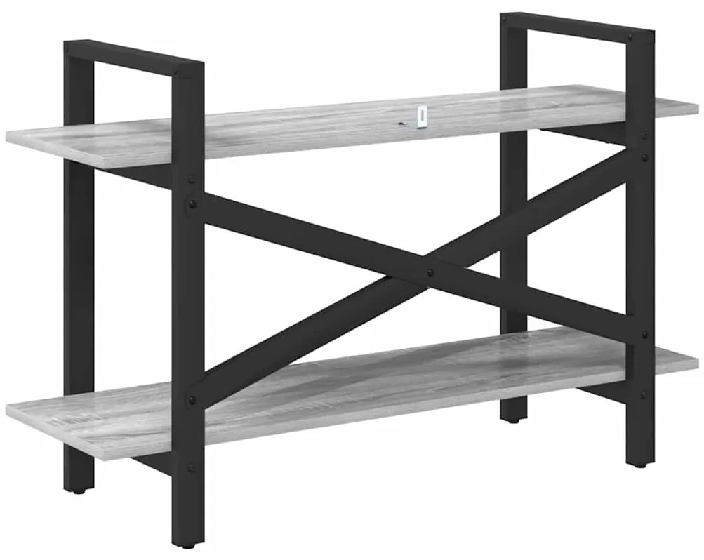 vidaXL Ράφι Βιβλίων Γκρίζο Σονομα 100 x 33,5 x 64 εκ