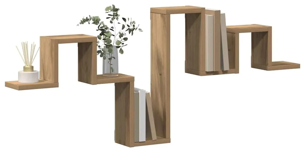 vidaXL Ράφι Τοίχου artisan δρυς 104.5 x 10 x 43 εκ Επεξεργασμένο ξύλο