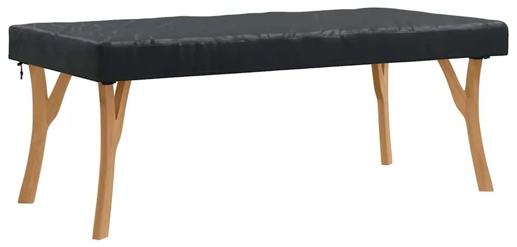 vidaXL Κάλυμμα Τραπέζι Μονόχρωμο Μαύρο 102 x 202 x 15 εκ ύφασμα