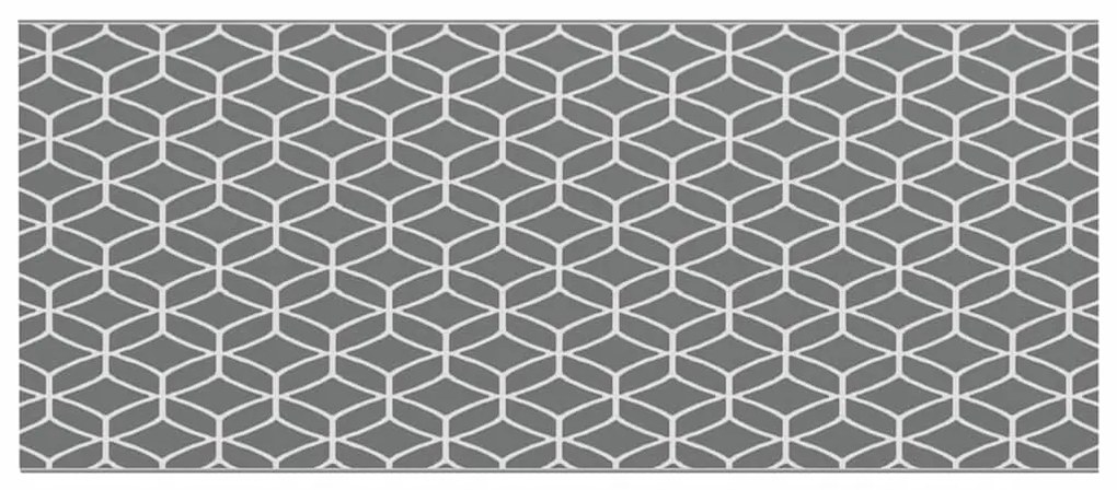 vidaXL Χαλί εξωτερικού χώρου Γκρι και λευκό 250 x 600 cm PP