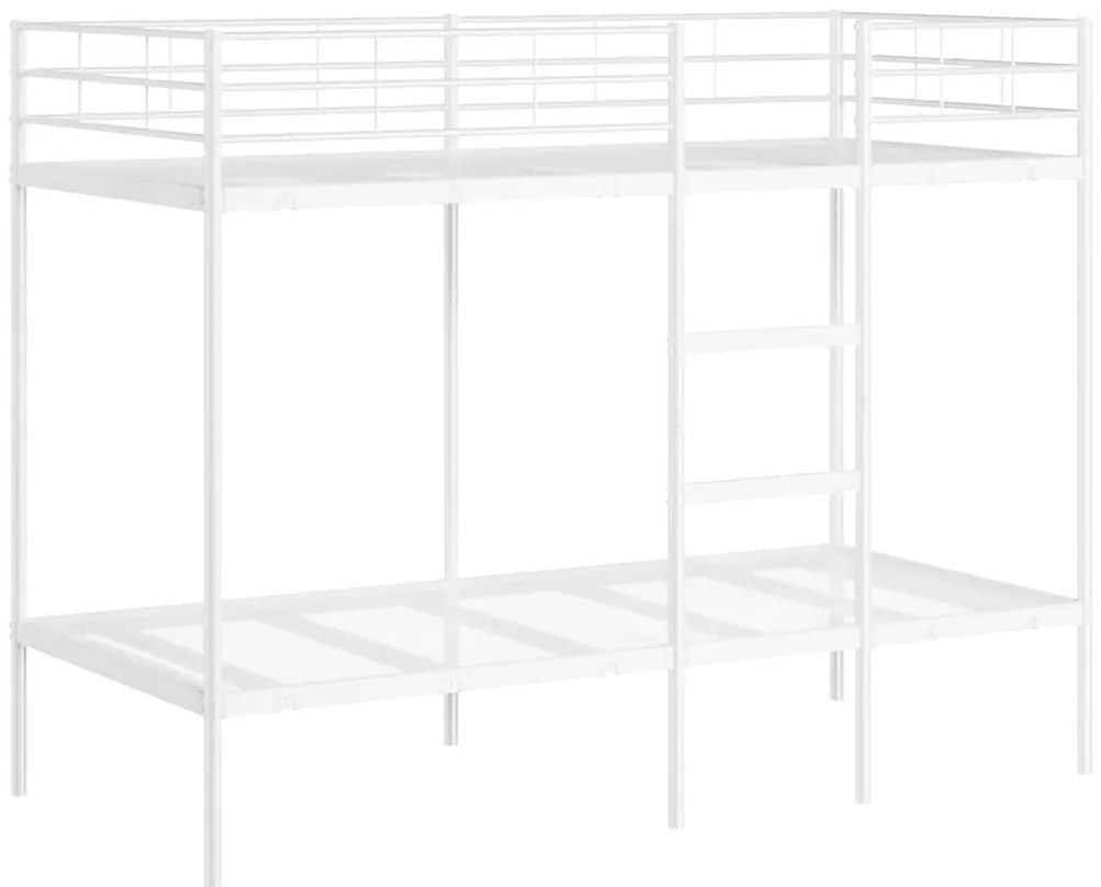 vidaXL Κουκέτα χωρίς στρώμα Λευκό 90x200 cm Ατσάλι