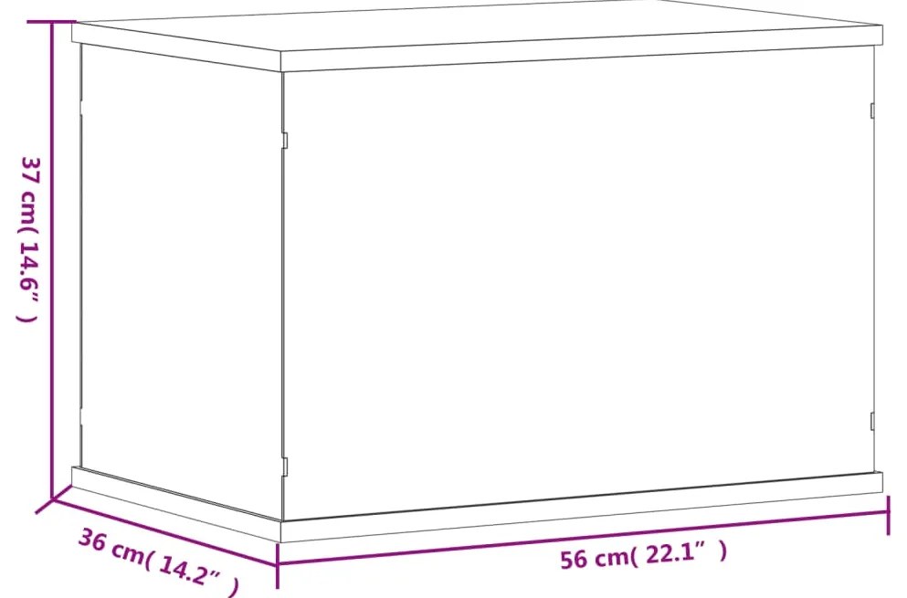 vidaXL Κουτί Βιτρίνα Διάφανο 56 x 36 x 37 εκ. Ακρυλικό