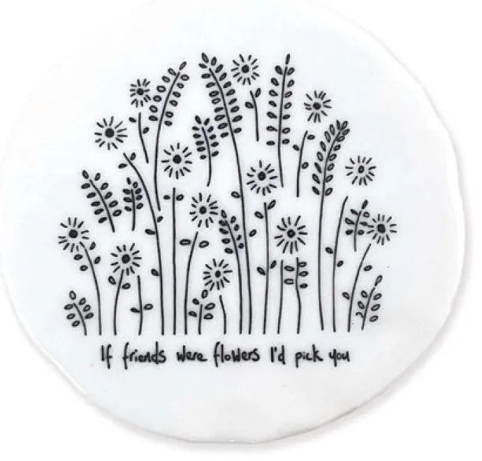 Σουβέρ If Friends EI0207 9,8x0,8x9,7cm White-Black Πορσελάνη