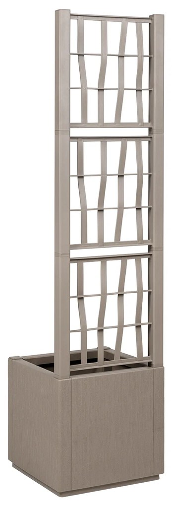 vidaXL Γλάστρα για Κήπο με Πλέγμα Ανοιχτό Καφέ 36x36x140 εκ PP