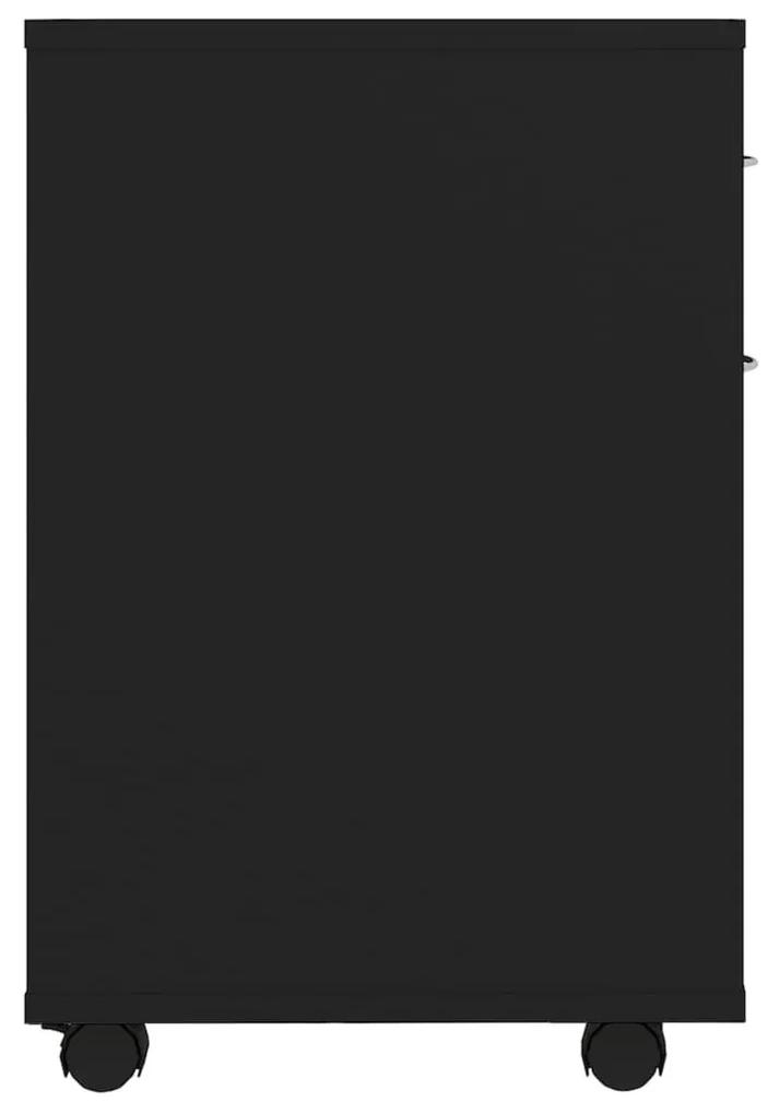 Ντουλάπι Τροχηλάτο Μαύρο 45 x 38 x 54 εκ. από Μοριοσανίδα - Μαύρο