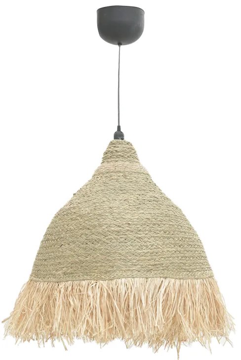 Φωτιστικό οροφής Boher Inart seagrass σε φυσική απόχρωση Φ60x99εκ